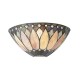 51896-001 Tiffany Glass & Matt Black Wall Lamp