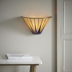 51899-001 Tiffany Glass & Black Wall Lamp 51899-001 Tiffany Glass & Black Wall Lamp