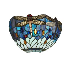51901-001 Tiffany Glass & Black Wall Lamp 51901-001 Tiffany Glass & Black Wall Lamp
