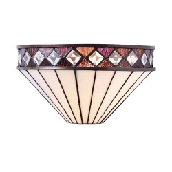 51905-001 Tiffany Glass & Matt Black Wall Lamp 51905-001 Tiffany Glass & Matt Black Wall Lamp