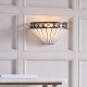 51905-001 Tiffany Glass & Matt Black Wall Lamp
