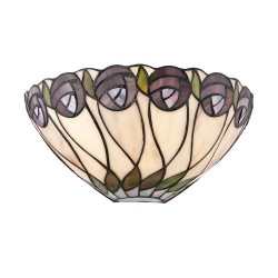 51906-001 Tiffany Glass & Matt Black Wall Lamp 51906-001 Tiffany Glass & Matt Black Wall Lamp