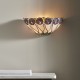 51906-001 Tiffany Glass & Matt Black Wall Lamp