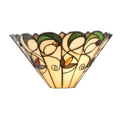 51908-001 Tiffany Glass & Black Wall Lamp 51908-001 Tiffany Glass & Black Wall Lamp