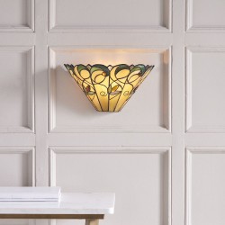 51908-001 Tiffany Glass & Black Wall Lamp 51908-001 Tiffany Glass & Black Wall Lamp