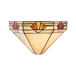 51913-001 Tiffany Glass & Black Wall Lamp 51913-001 Tiffany Glass & Black Wall Lamp