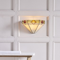 51913-001 Tiffany Glass & Black Wall Lamp 51913-001 Tiffany Glass & Black Wall Lamp