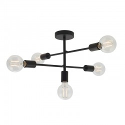 59167-001 Matt Black 5 Light Centre Fitting