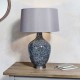 59185-001 Black with Grey Speckled Glass Table Lamp with Mink Shade 59185-001 Black with Grey Speckled Glass Table Lamp with Mink Shade