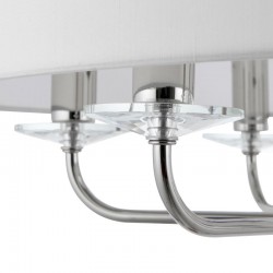 31624-001 Nickel 3 Light Pendant with Vintage White Shade