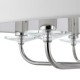31628-001 White Shade & Nickel with Crystal 6 Light Pendant