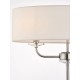 31671-001 White Shade & Nickel with Crystal 2 Light Floor Lamp