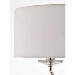 31671-001 Nickel 2 Light Floor Lamp with Vintage White Shade