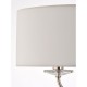31671-001 White Shade & Nickel with Crystal 2 Light Floor Lamp
