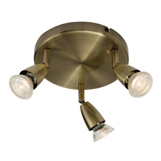 31699-001 Antique Brass 3 Light Spotlights