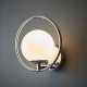 62117-001 Chrome Wall Lamp with Opal Glass