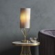 62159-001 Brushed Brass Table Lamp with Natural Linen Shade