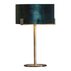 62410-001 Antique Brass Table Lamp with with Green Velvet Shade 62410-001 Antique Brass Table Lamp with with Green Velvet Shade