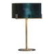 62410-001 Antique Brass Table Lamp with with Green Velvet Shade