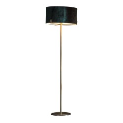 62411-001 Antique Brass Floor Lamp with Green Velvet Shade 62411-001 Antique Brass Floor Lamp with Green Velvet Shade