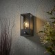 62432-001 Outdoor PIR Black Lantern Wall Lamp
