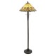 51271-001 Tiffany Glass & Dark Bronze Floor Lamp