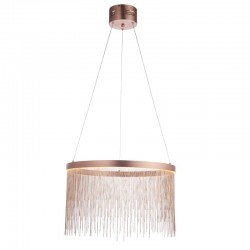64705-001 Brushed Copper LED Pendant with Delicate Chains 