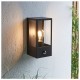 64717-001 Matt Black PIR Lantern Wall Lamp
