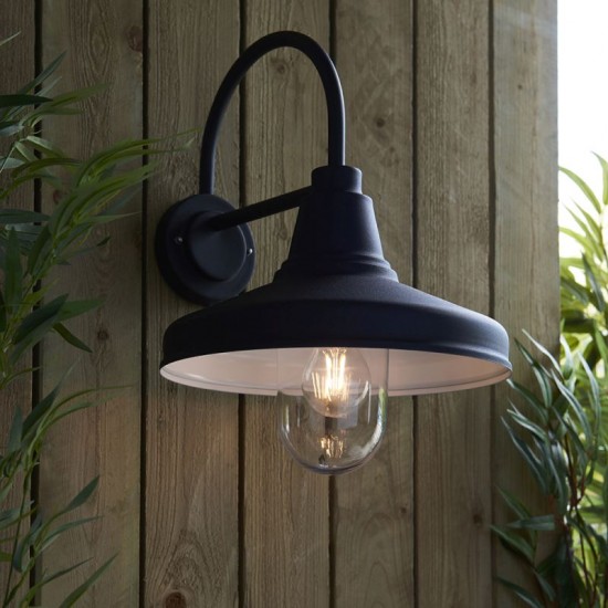 64730-001 Outdoor Black Wall Lamp with Clear Glass 64730-001 Outdoor Black Wall Lamp with Clear Glass