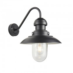 64731-001 Outdoor Black Wall Lamp with Clear Glass 64731-001 Outdoor Black Wall Lamp with Clear Glass
