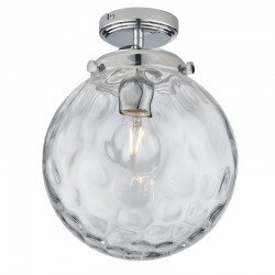 64737-001 Bathroom Chrome Semi Flush with Dimple Clear Glass 64737-001 Bathroom Chrome Semi Flush with Dimple Clear Glass