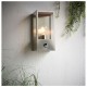 64744-001 Brushed Stainless Steel PIR Lantern Wall Lamp