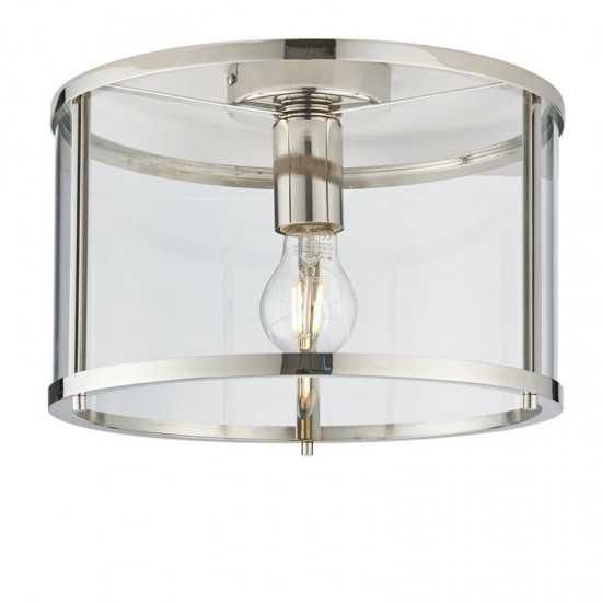 64749-001 Nickel Lantern Ceiling Lamp