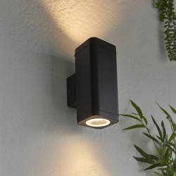 64770-001 Outdoor Textured Black Up&Down Wall Lamp