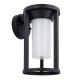 64771-001 Outdoor Textured Black Wall Lamp with White Diffuser