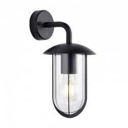 64773-001 Outdoor Black Wall Lamp with Clear Diffuser 64773-001 Outdoor Black Wall Lamp with Clear Diffuser