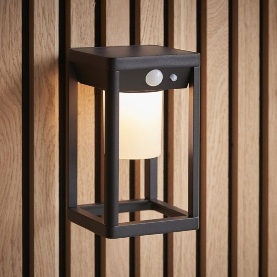 64778-001 Solar Powered - Black LED Wall Lamp 64778-001 Solar Powered - Black LED Wall Lamp