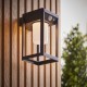 64778-001 Solar Powered - Black LED Wall Lamp 64778-001 Solar Powered - Black LED Wall Lamp