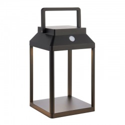 64781-001 Solar - Black Lantern LED Post