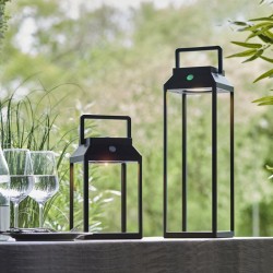 64781-001 Solar - Black Lantern LED Post