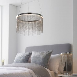 64791-001 Chrome CCT LED Pendant with Delicate Chains