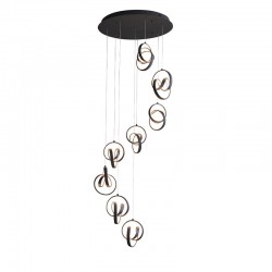 64798-001 Black & White 8 Light LED Cluster Pendant