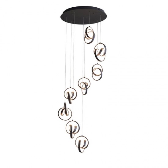 64798-001 Black & White 8 Light LED Cluster Pendant 64798-001 Black & White 8 Light LED Cluster Pendant