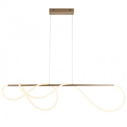 64801-001 LED Satin Gold & White over Island Fitting