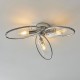 66172-001 Clear Glass & Chrome 3 Light Ceiling Lamp