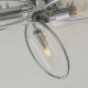 66172-001 Clear Glass & Chrome 3 Light Ceiling Lamp