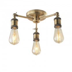 66176-001 Antique Brass 3 Light Centre Fitting 66176-001 Antique Brass 3 Light Centre Fitting