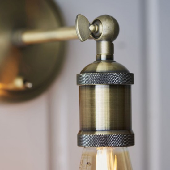 66178-001 Antique Brass Wall Lamp