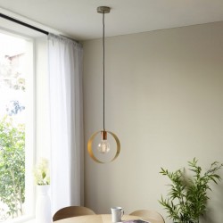 66181-001 Brushed Brass, Nickel, Copper Pendant