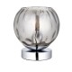 66185-001 Chrome Table Lamp with Smoked Dimpled Glass